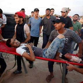 إصابة 26 فلسطينياً بالرصاص الحي الإسرائيلي على شاطىء غزة 