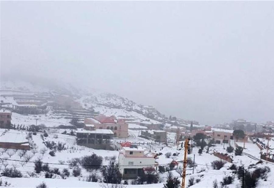  بلدات لبنانية عزلتها الثلوج 