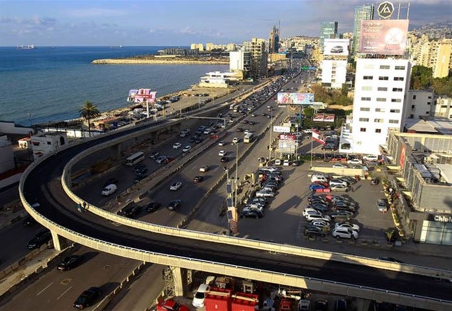 تدابير سير على اوتوستراد جل الديب تدابير سير على اوتوستراد جل الديب