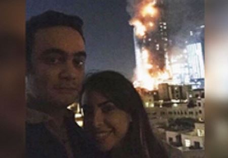 دبي.. سلفي والبرج يحترق خلفي