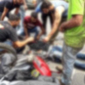 بالصورة: جريح  بحادث صدم في سير في الضنية