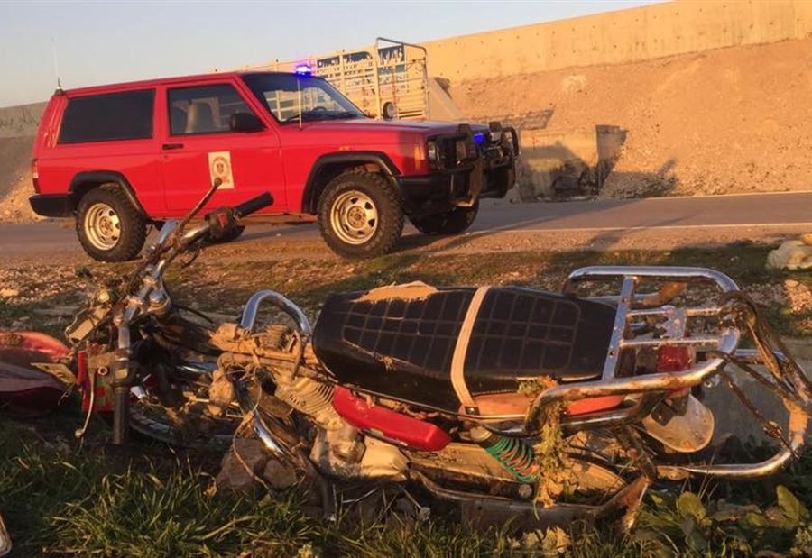 سقوط جريحين في حادث سير في عنجر