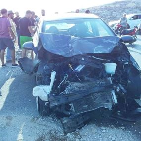 بالصورة: جريح بحادث سير على طريق الشرقية ــ كوثرية السياد