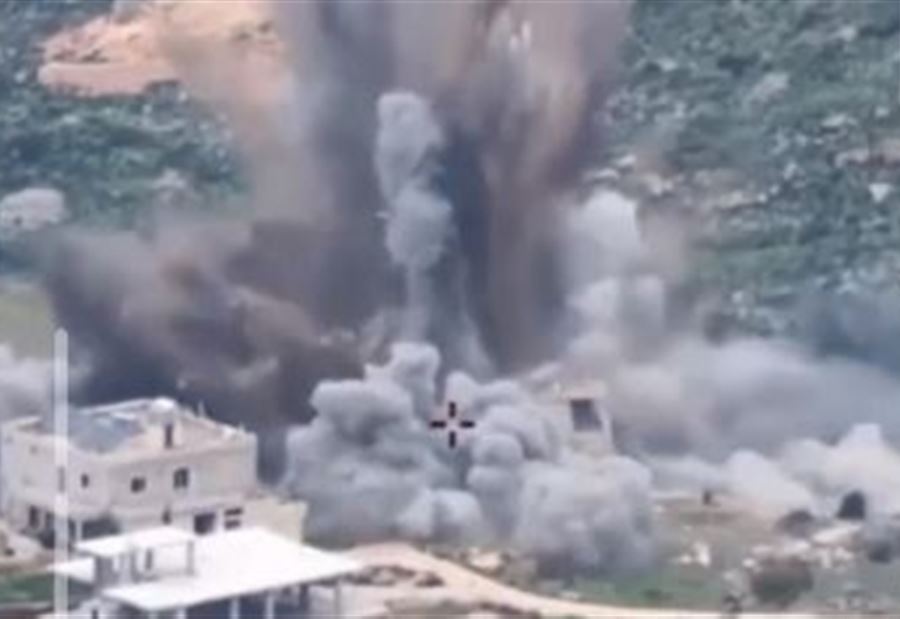 بالفيديو: لحظة استهداف الطيران الحربي الإسرائيلي منزلًا في الجنوب