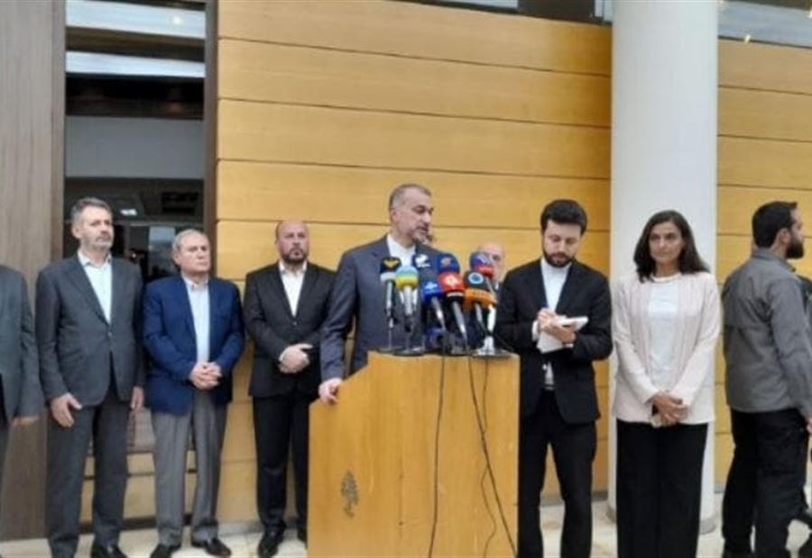 عبد اللهيان من بيروت: جرائم الحرب ضد فلسطين وغزة ستلقى ردًّا!