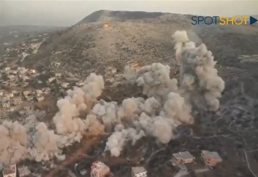 بالفيديو: الجيش الإسرائيلي يفجّر منازل في عيترون