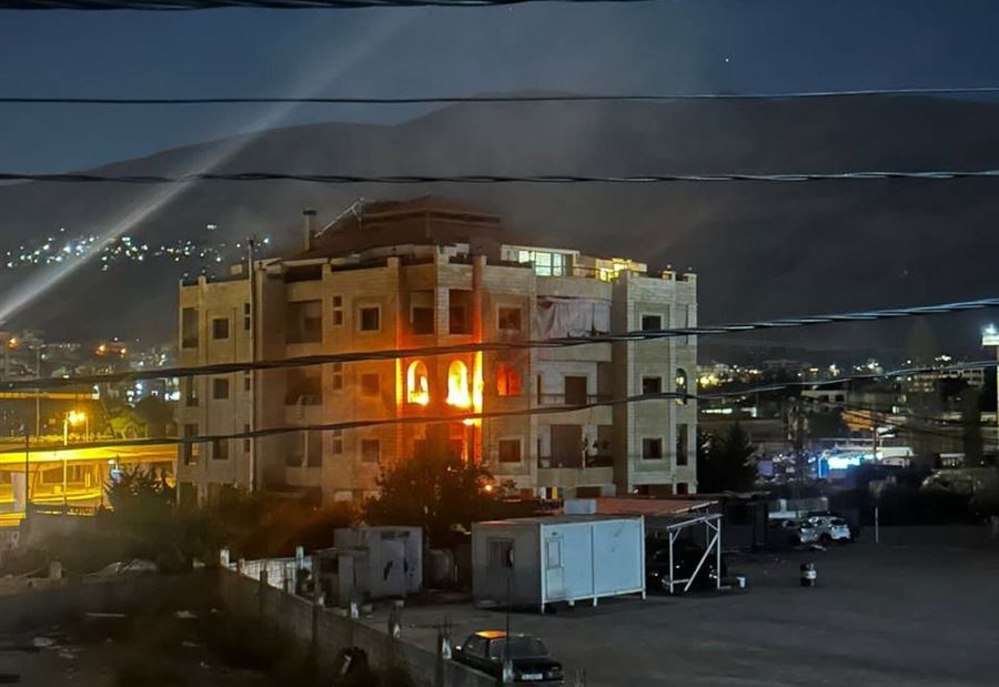 بالصورة: غارة على أحد المباني في شتورا فجراً