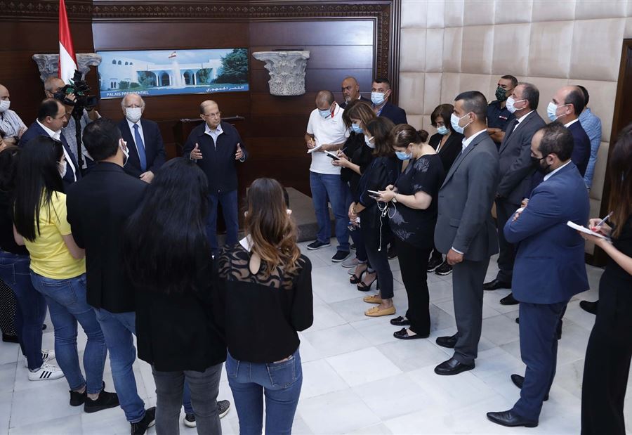 عون تلقى معلومات حول "عملية التخزين" في المرفأ