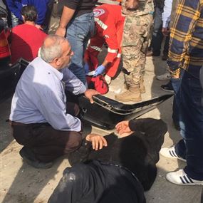 بالصورة: 3 جرحى بحادث اصطدام على طريق كفرشلان