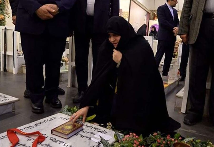 عقيلة الرئيس الايراني تزور ضريح مُغنية