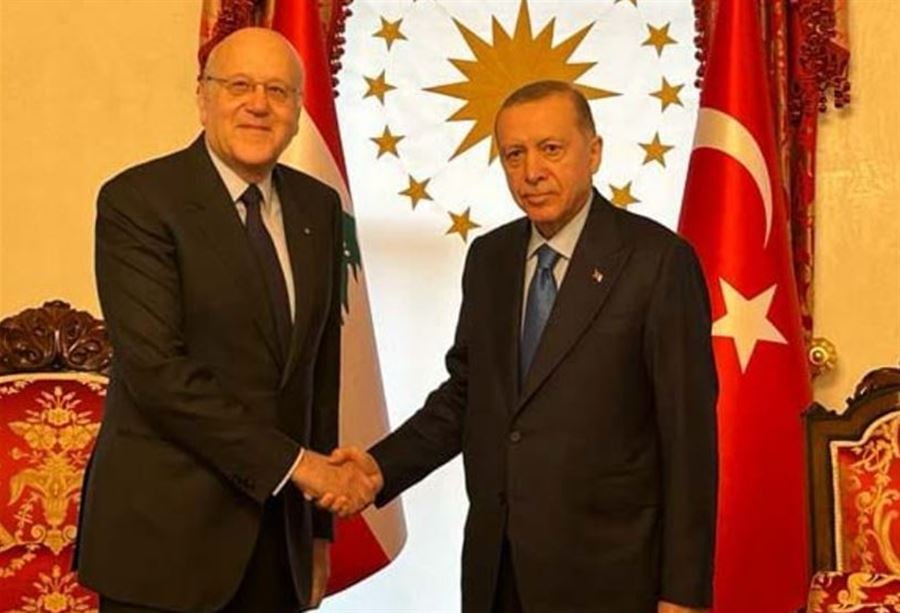 أردوغان خلال إستقباله ميقاتي: لُبنان أكثر الدول تأثّراً بحرب غزة
