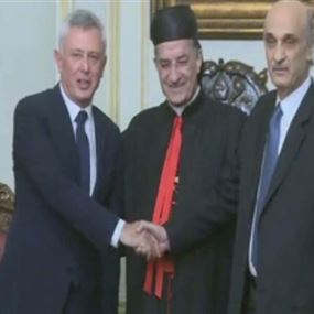 في لحظة تاريخية.. وصول جعجع وفرنجية الى بكركي