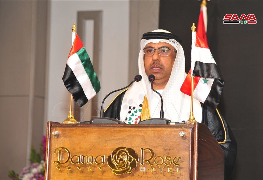 القائم بالأعمال الإماراتي في دمشق يشيد بالأسد 