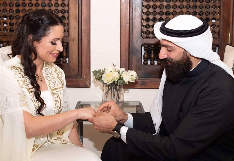 مصارع كويتي ومصارعة أردنية في الحلبة الذهبية