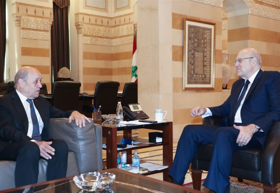 لودريان التقى ميقاتي ودعوة للإسراع في انجاز الانتخابات الرئاسية