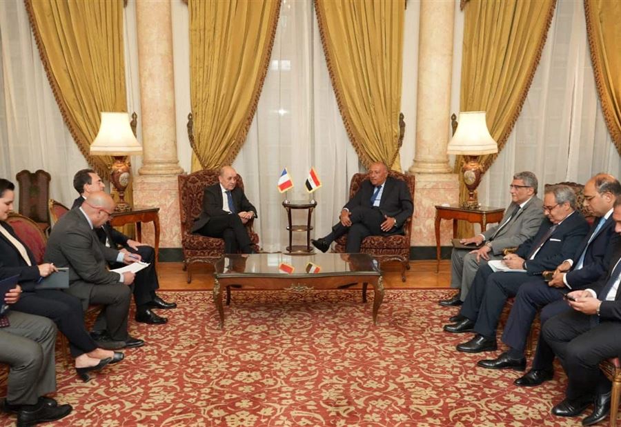 لودريان بضيافة وزير الخارجية المصري... ولبنان محور الحديث!