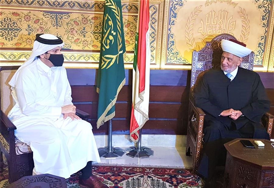 وزير الخارجية القطري في دار الفتوى