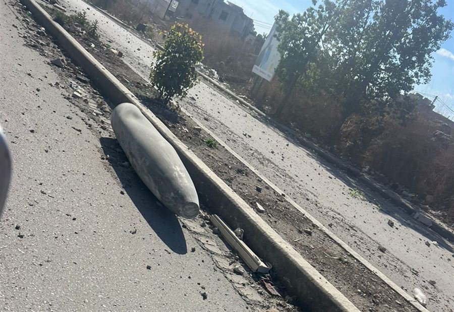 بالصورة: سقوط صاروخ إسرائيلي دون إنفجاره في دير الزهراني