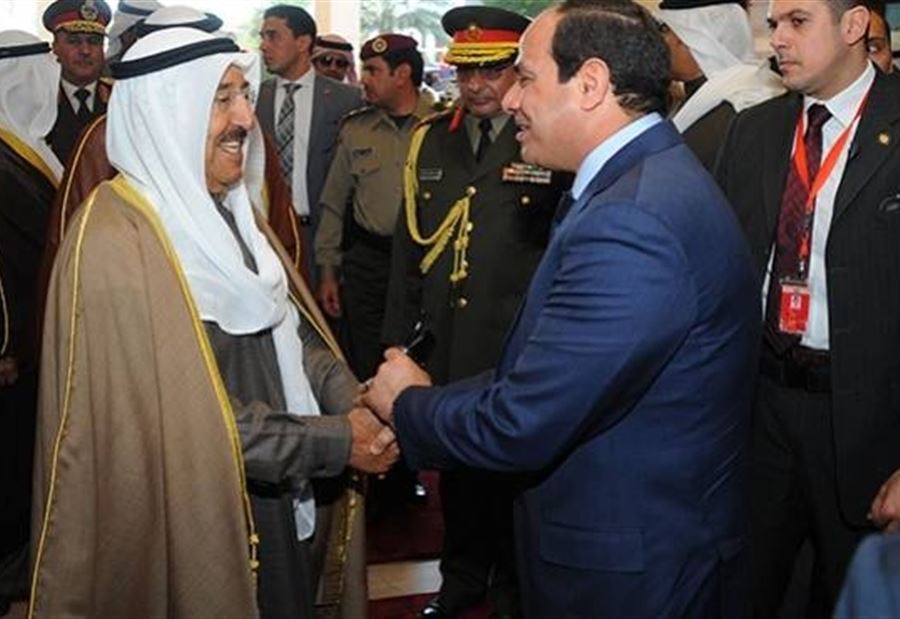 السيسي والصباح يناقشان الأوضاع الإقليمية