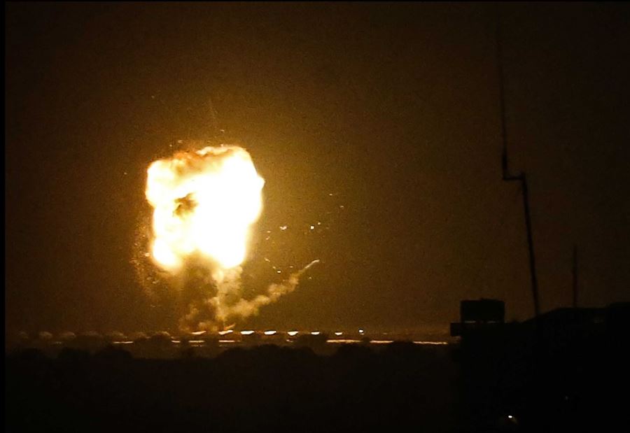 إطلاق قذيفة صاروخية من غزة بإتجاه إسرائيل