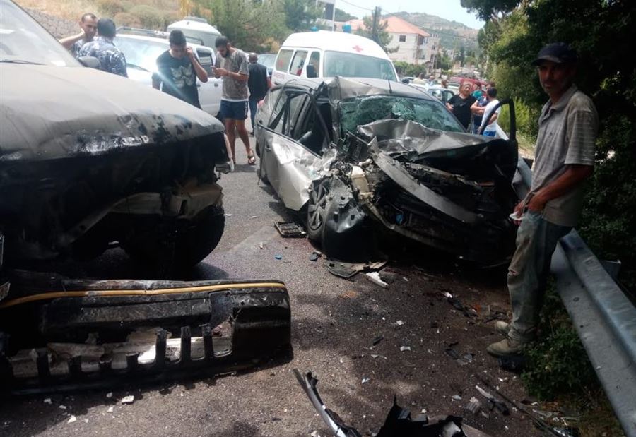 بالصورة: جريحان جراء حادث سير في كرم سدة