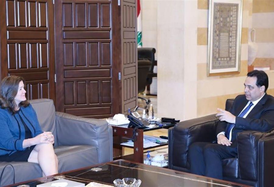 السفيرة الأميركية في السراي الحكومي  السفيرة الأميركية في السراي الحكومي