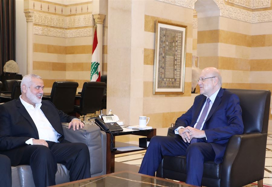 "مفاوضات وقف إطلاق النار"...  اتصالٌ بين ميقاتي وهنية! "مفاوضات وقف إطلاق النار"...  اتصالٌ بين ميقاتي وهنية!