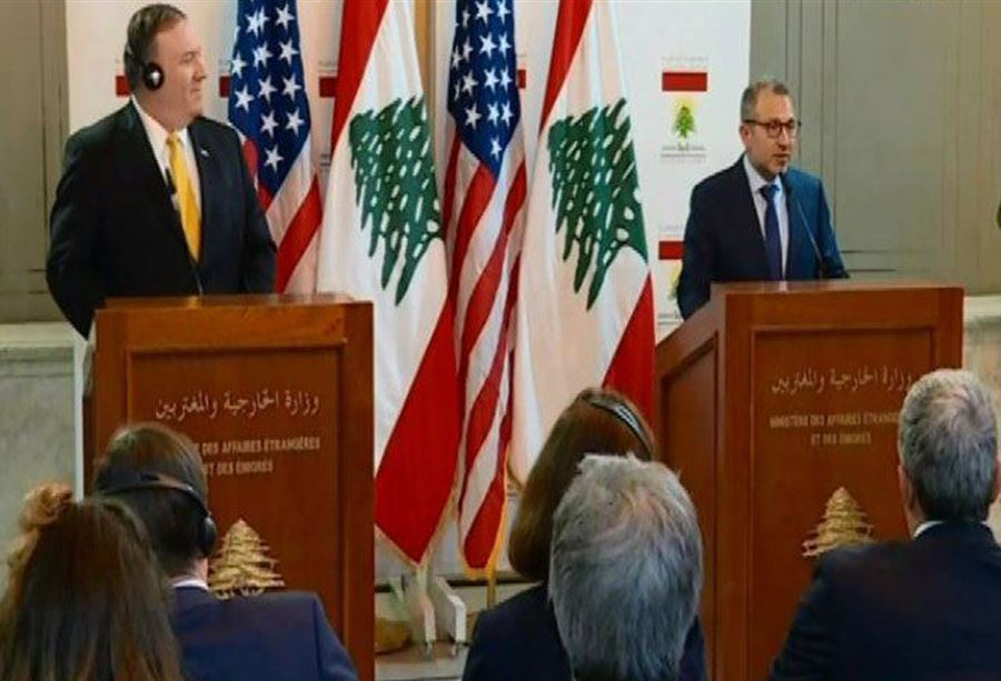 باسيل بعد لقائه بومبيو: للبنان الحق بمقاومة احتلال ارضه