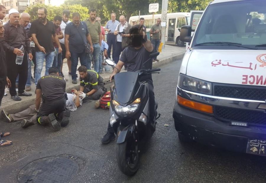 بالصور: جريح اثر حادث صدم في الكولا