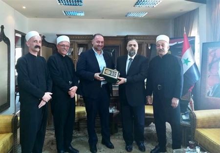 جابر زار وزير الأوقاف السوري موفدا من أرسلان جابر زار وزير الأوقاف السوري موفدا من أرسلان