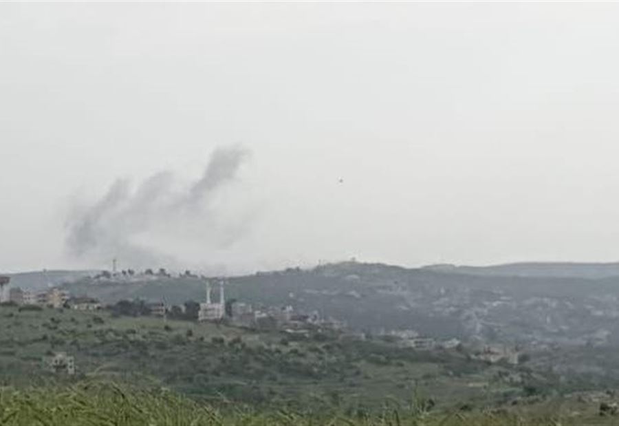 بالصورة: غارة إسرائيلية تستهدف أطراف بلدة القوزح