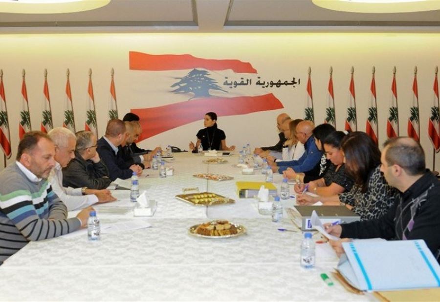 جعجع بحثت مع زوارها في مساعدات مؤسسة جبل الارز جعجع بحثت مع زوارها في مساعدات مؤسسة جبل الارز