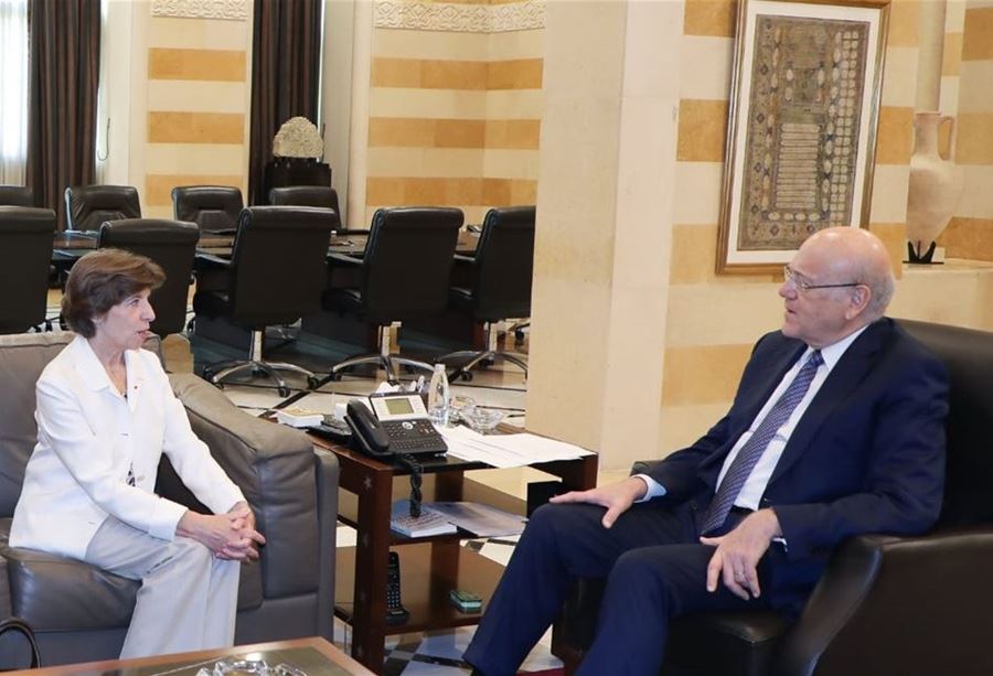 وزيرة خارجية فرنسا تزور ميقاتي والأخير يطلب المساعدة!