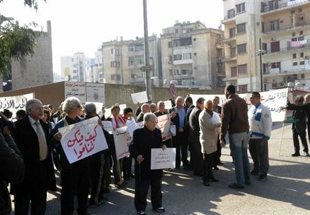 اعتصام لمحامي الدفاع عن حقوق المستأجرين في عين الرمانة