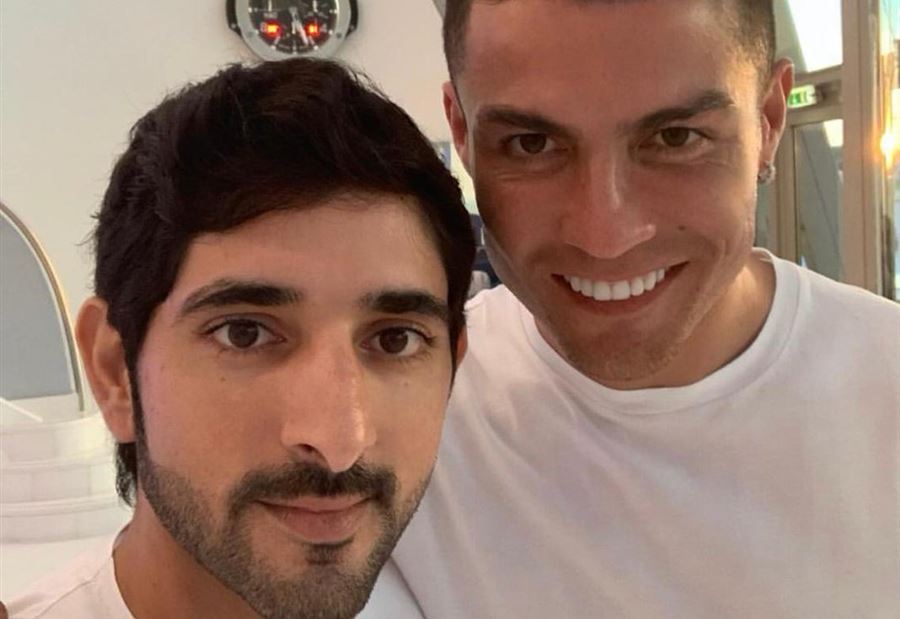 بالصورة: رونالدو وولي عهد دبي... و"المليون"