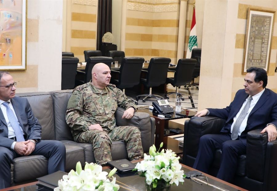 دياب يستقبل قائد الجيش