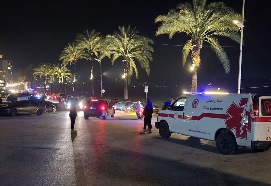 160 مهمة اسعاف وانقاذ نفذها الدفاع المدني ليلة رأس السنة