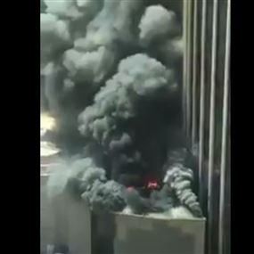 بالفيديو: حريق ضخم  في مبنى البنك الوطني الجديد بالكويت بالفيديو: حريق ضخم  في مبنى البنك الوطني الجديد بالكويت