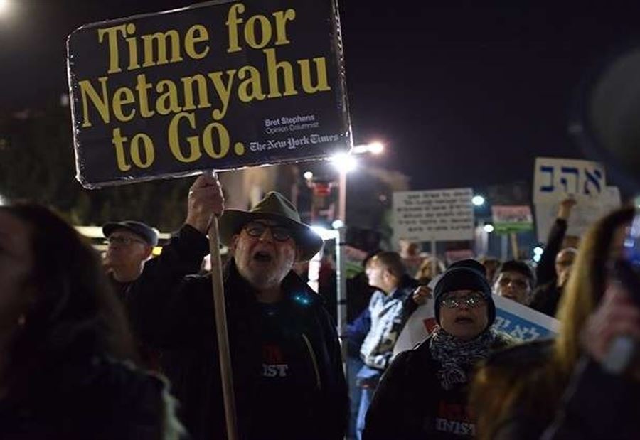 تظاهرات مؤيدة ومعارضة لنتنياهو في تل أبيب تظاهرات مؤيدة ومعارضة لنتنياهو في تل أبيب