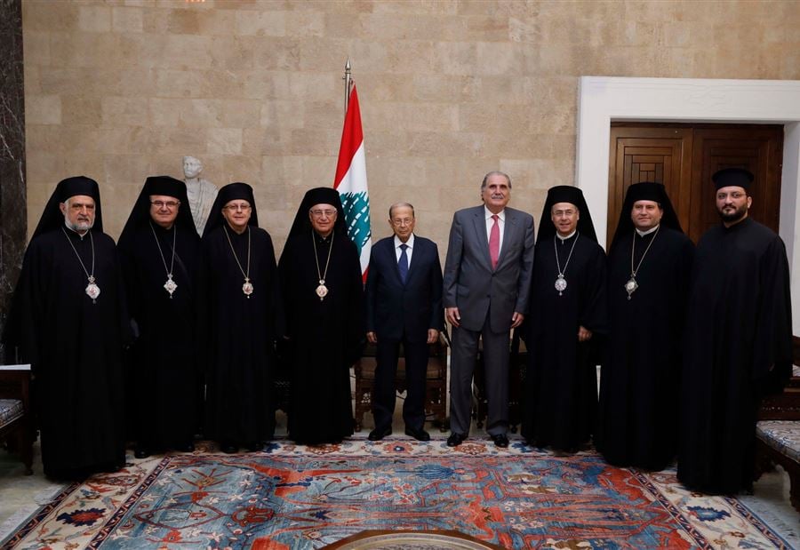 بطريرك الروم الملكيين الكاثوليك في بعبدا بطريرك الروم الملكيين الكاثوليك في بعبدا