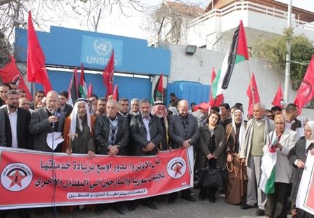  اعتصام اهالي المخيمات الفلسطينية