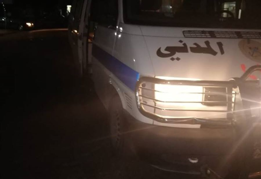 بالصورة: جريح اثر انزلاق دراجة نارية في صور