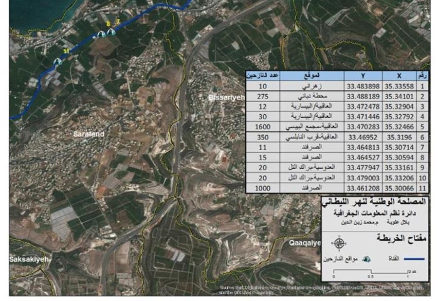الصرف الصحي الصادر من النازحين في محيط قناة القاسمية