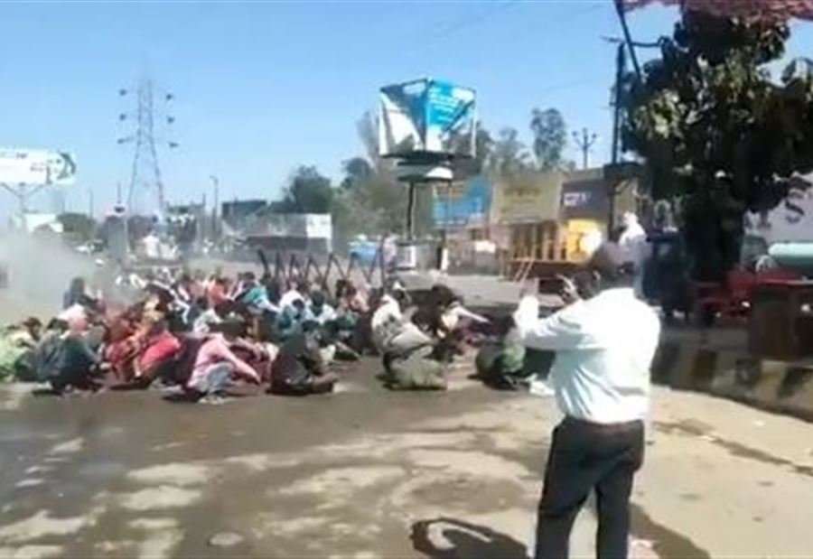 بالفيديو: أسرع و"أغرب" طريقة لتعقيم البشر من كورونا!