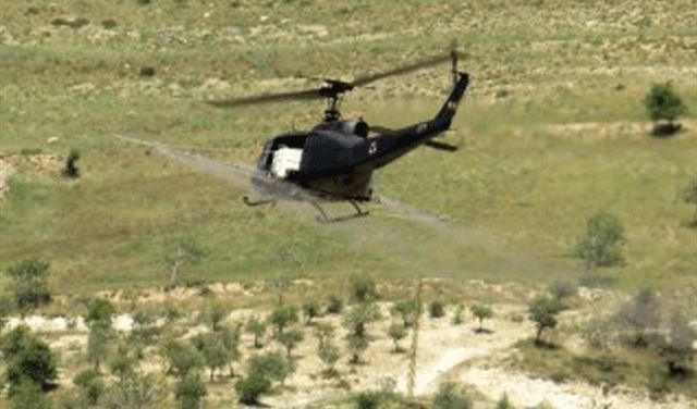 طوافات الجيش رشت مبيدات في البقاع وبعلبك الهرمل