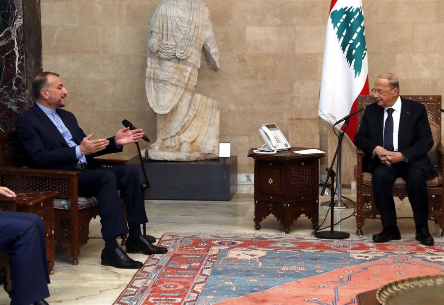 اللهيان في بعبدا مؤكّدا دعم إيران للبنان اللهيان في بعبدا مؤكّدا دعم إيران للبنان