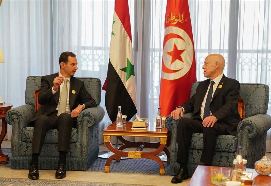 لقاءٌ يجمع بين الأسد والرئيس التونسي