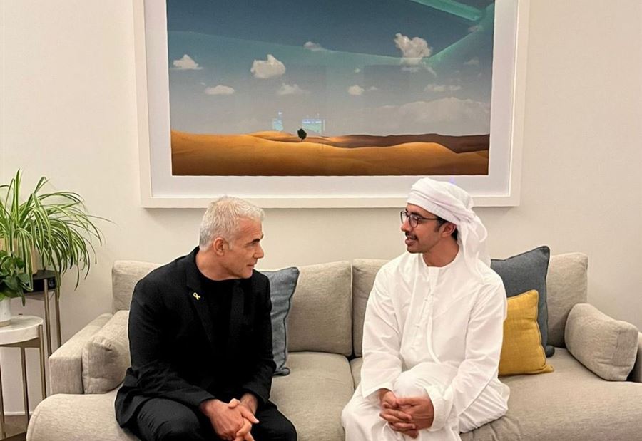 بعد لقائه بن زايد... لابيد: التعاون مع أبو ظبي مصلحة إسرائيلية