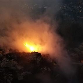 بالصورة: إخماد حريق في كفردبيان