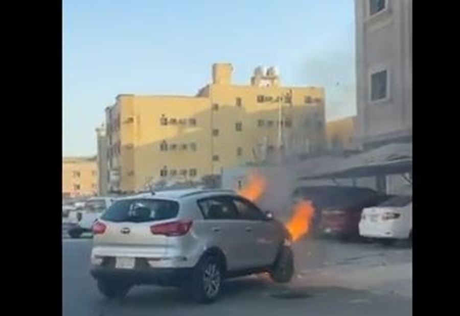 بالفيديو: قبل انفجارها بدقائق... سعودي ينقذ "حي سكني"